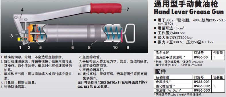 通用型手動(dòng)黃油槍