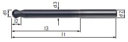 哈恩庫博超長整體硬質(zhì)合金球頭銑刀16749200