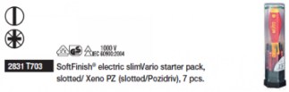 威漢雙組分軟柄電工絕緣細(xì)桿一字/接線端子米字互換式起子7件裝34735