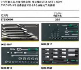 達(dá)威力奔馳（Mercedes-Benz)汽車的工具套裝97830008