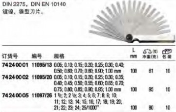 達威力精密測隙規(guī)74240005